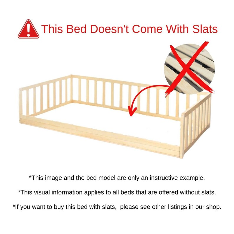 Toddler House Bed Without Slats Etsy