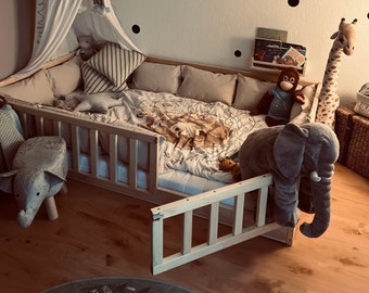 NIEUW! Peutervloerbed met lattenbodem, Montessoribed, vloerbed, https://home4dreams.com