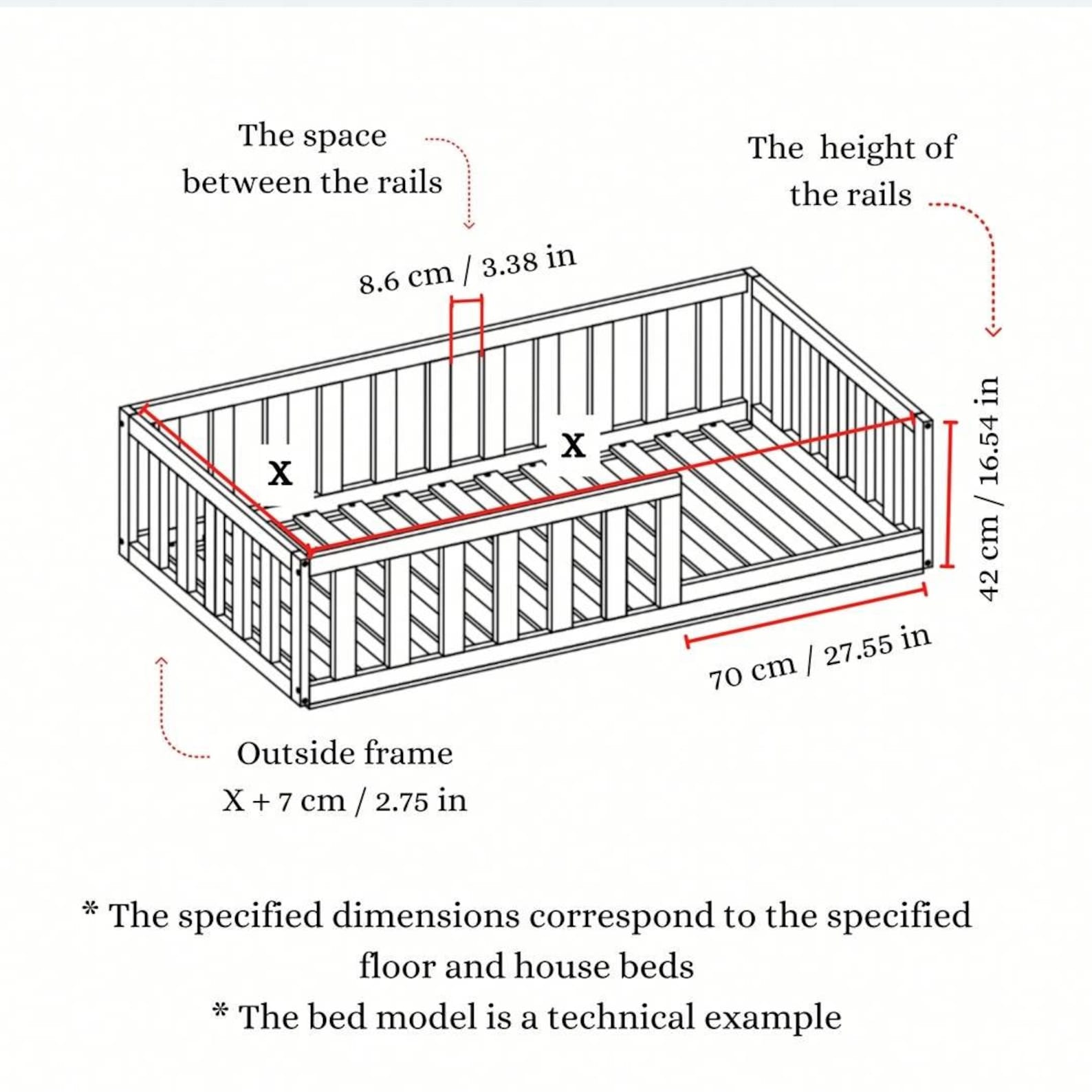 Toddler Bed With Slats Montessori Bed Floor Bed Etsy