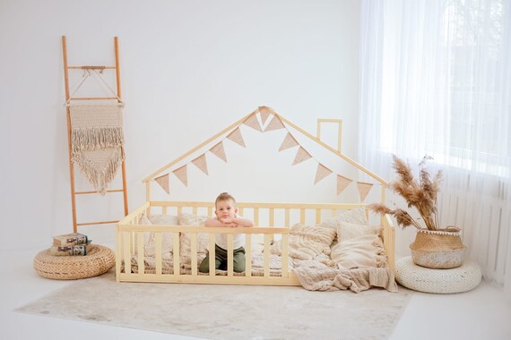 Cama de piso para niños pequeños, cama Montessori, cama de piso, cama de  piso montessori, niño y bebé, cama para niños pequeños, bodenbett, cama  para niños, www.home4dreams.com -  México