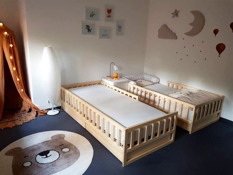Toddler Bed Children Bed Montessori Bed Kid Bed Wood Bed Etsy
