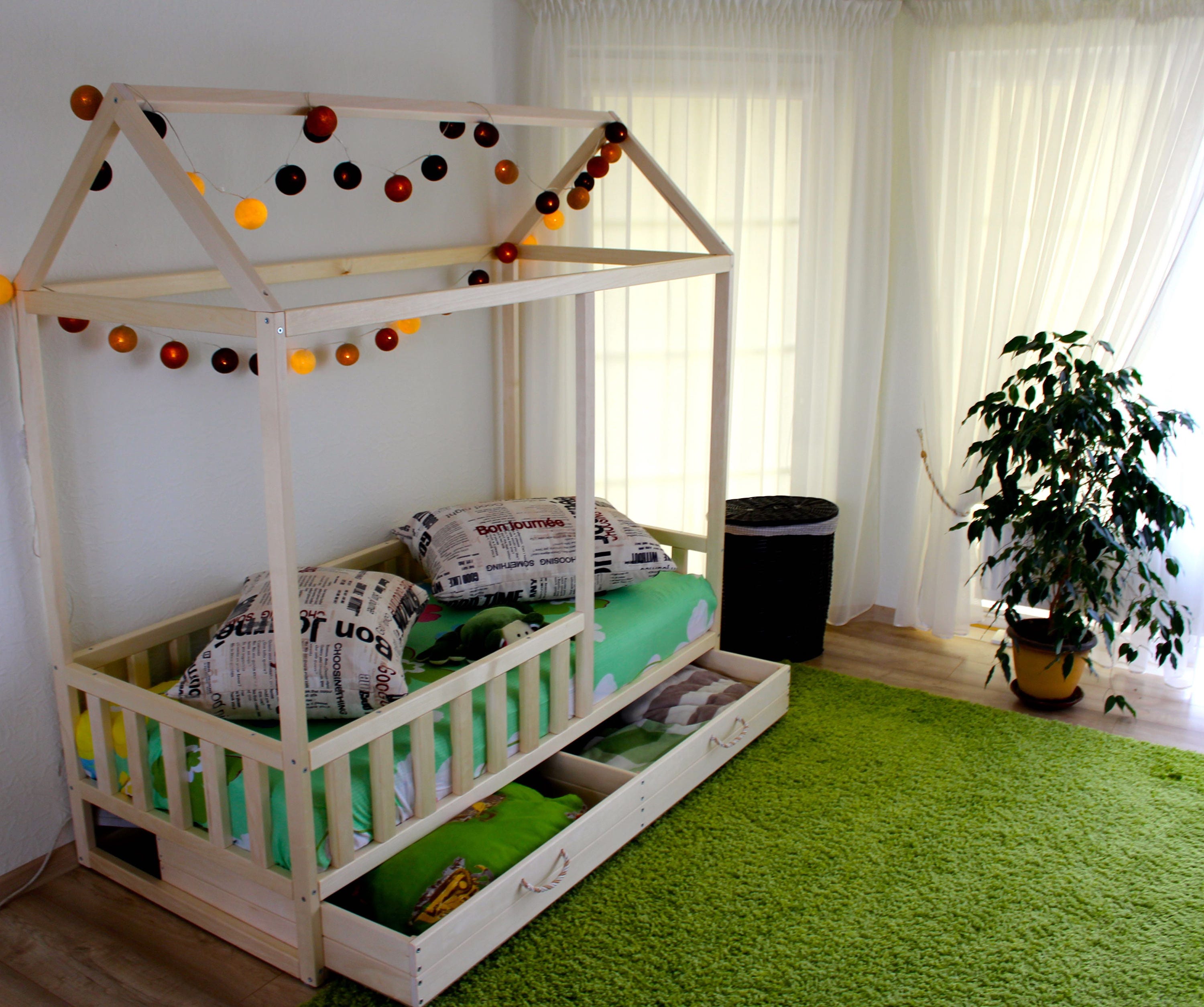 Cama para niños pequeños cama niños Montessori Etsy México