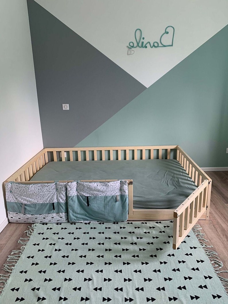 Toddler bed with slats, Montessori bed, floor bed, www.home4dreams.com 