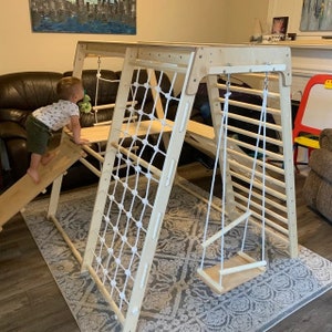 The gym for toddlers, Step Triangle, Climbing ladder for toddler, Climbing triangle for toddlers, Triangle with ramp, Toddler gym