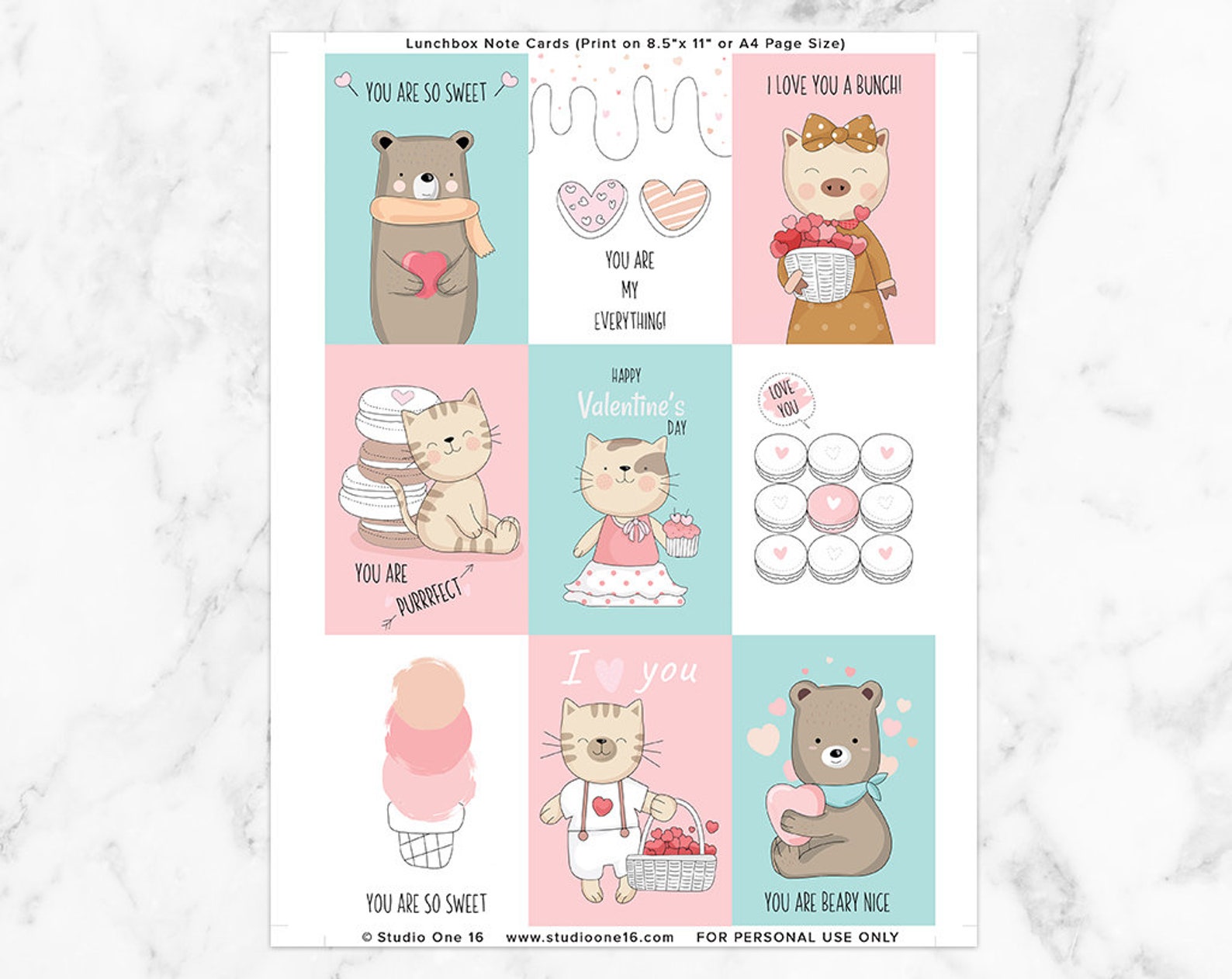 valentine lunch box notes