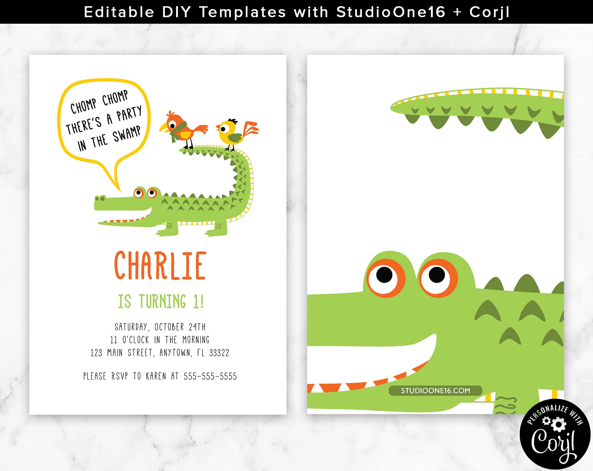 Tarjeta De Cumpleaños Con Diseño De Cocodrilo, Postal De Felicitación Divertida, Perfecta Para Cualquier Cumpleañero