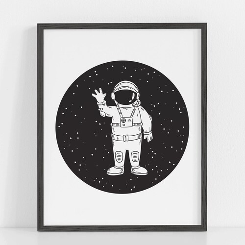 Astronaut Nursery Print Astronaut Wall Art Nursery Art Etsy
