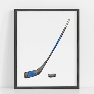 Hockey Wall Art, Hockey Print, Sports Print, Sport Poster, Boys Room Wall Art, Hockey Printable, Boys Sports Decor, Hockey Stick Hockey Puck