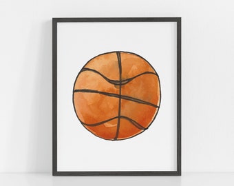 Art mural de basket-ball, Impression de basket-ball, Impression de sport, Affiche de sport, Art mural de chambre de garçons, Basket-ball imprimable, Décoration sportive pour garçons, Affiche