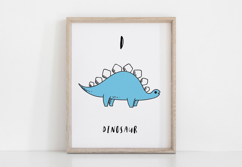 Dinosaur Wall Art D is for Dinosaur ABC Nursery Art Nursery Etsy