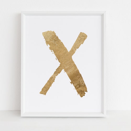 Letter X Print XOXO Wall Art Letter X Wall Art Teen Wall Etsy