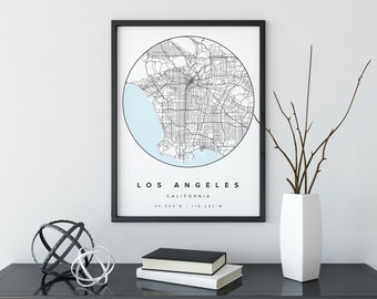 Los Angeles Map, LA Map, City of Los Angeles Map, Los Angeles Poster, Los Angeles Print, Los Angeles Modern Map, la Print, la Poster, la Art