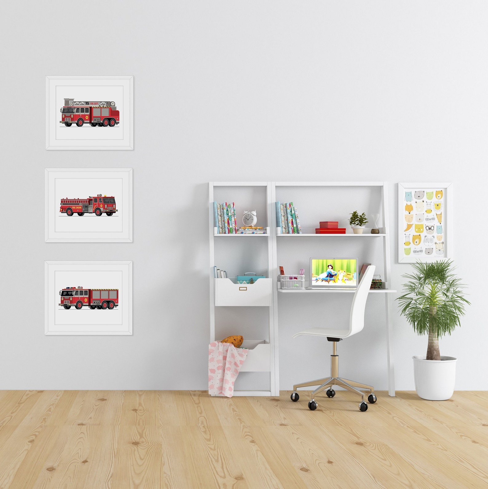 Ladder Truck Print Fire Truck Print Fire Truck Printable | Etsy