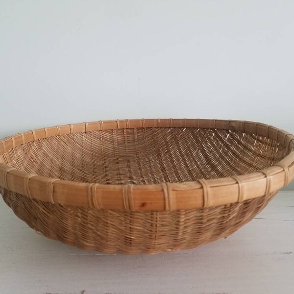 Large Woven 15 Inch Shallow Winnowing Basket