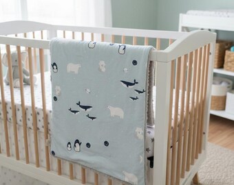Cuddle Luxe Ultra Soft Minky Baby Blanket - Arctic Animals