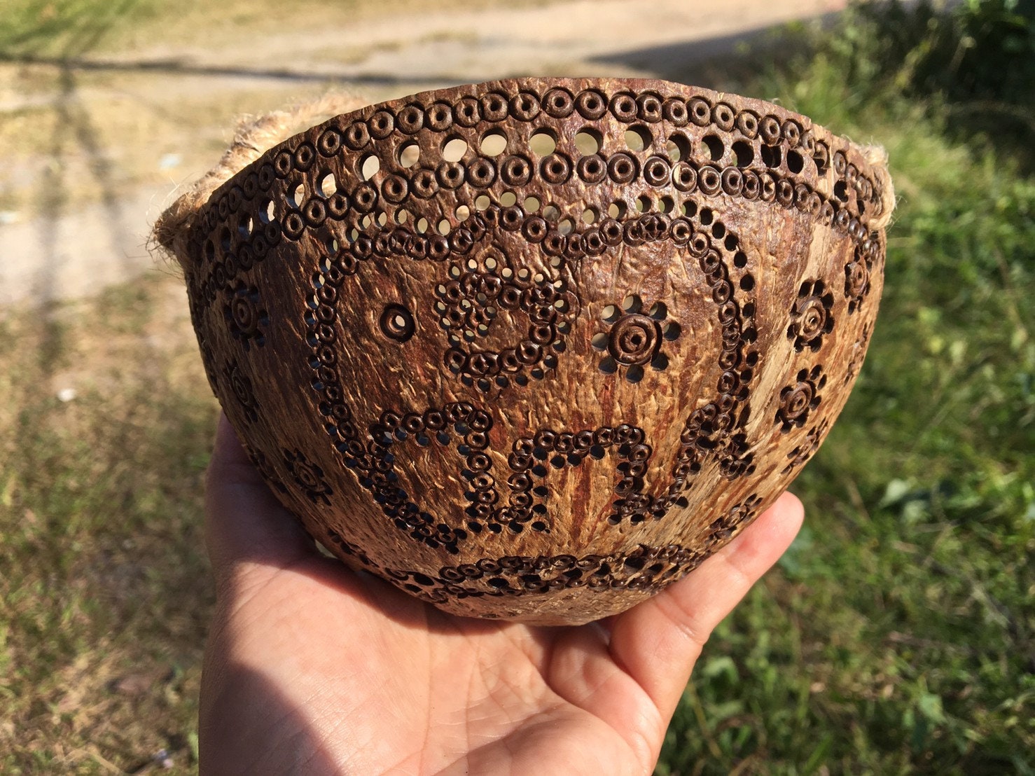 1 Pc Large size hanging coconut shell pot planter pot Etsy