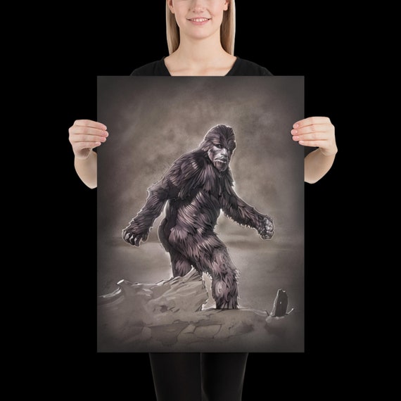 ビッグフットグラフィックポスター ビッグフット再考ポスター - Etsy 日本