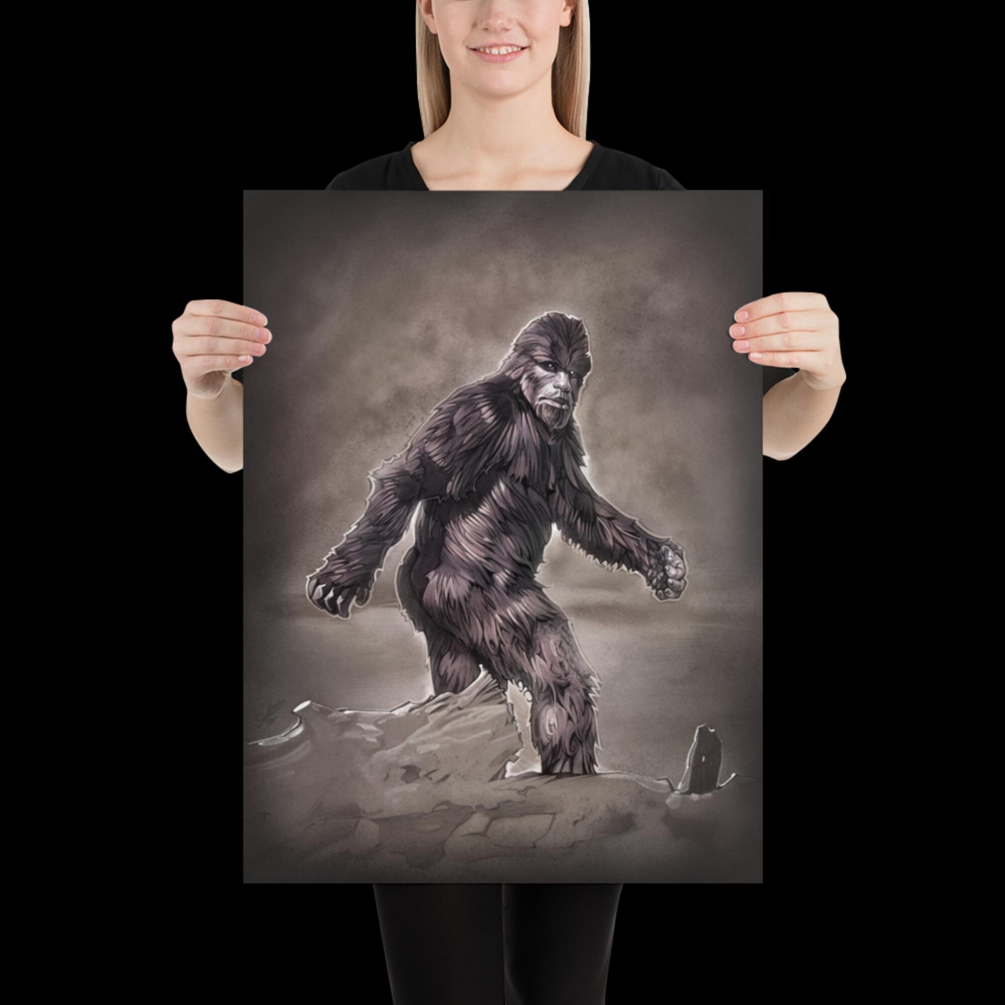 ビッグフットグラフィックポスター ビッグフット再考ポスター - Etsy 日本