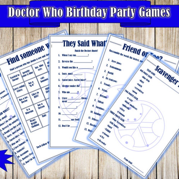 Doctor Who Party - Etsy
