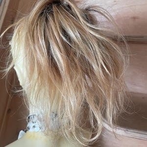 ombre 1B / 27 Echthaar Pferdeschwanz scrunchie Messy Hairpiece