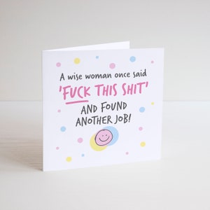 Funny New Job Greeting Card, Celebration Card