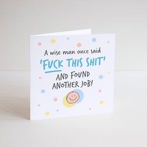 Funny New Job Greeting Card, Congratulations Card