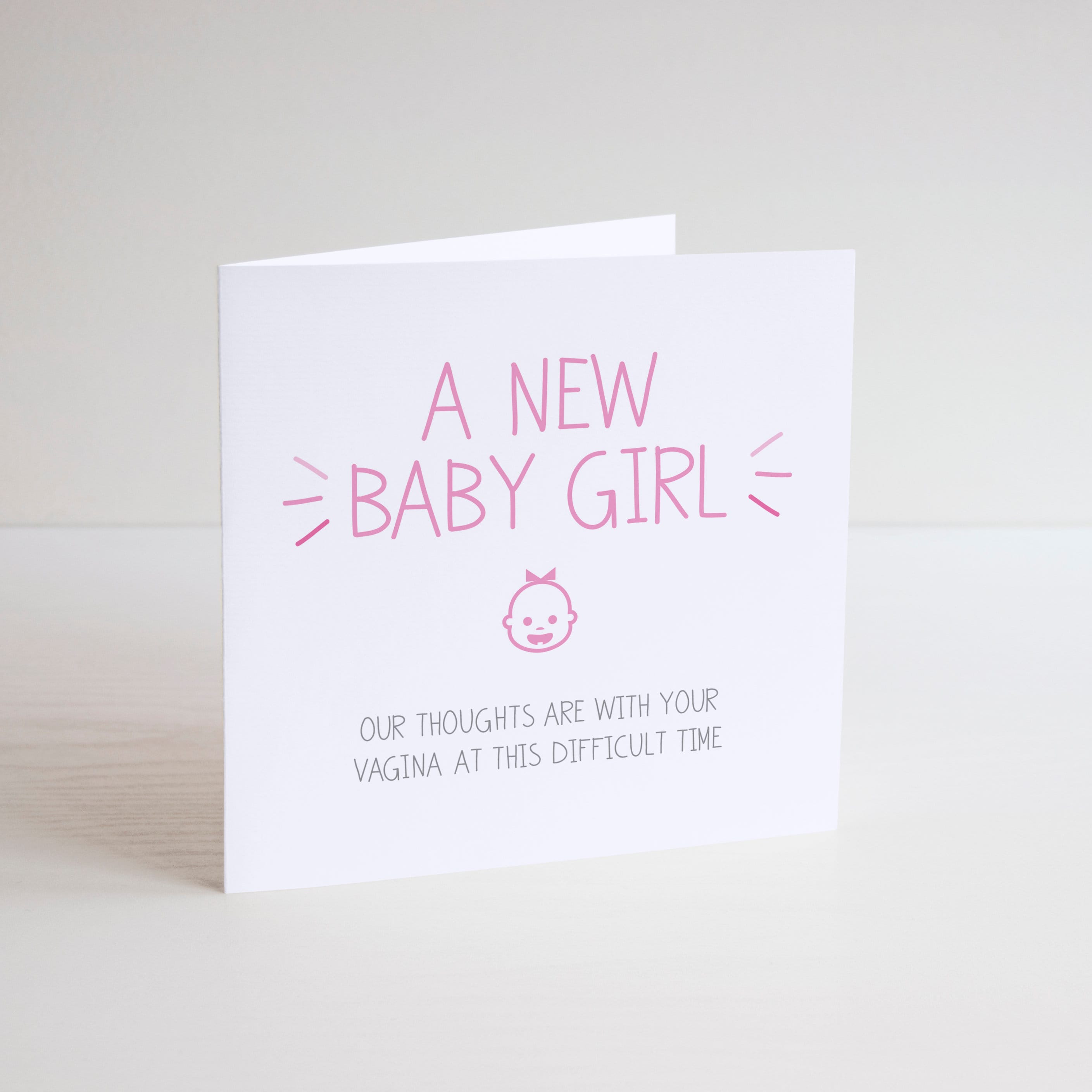 Funny Greeting Card / Cheeky / PREGNANT / New Baby / Birth Announcement