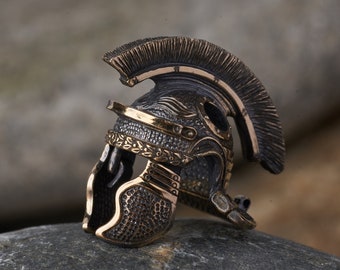 Sauron casco único bronce cordón de cuero de grano Paracord granos colgante de cuchillo 