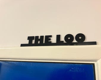 Plaque de décoration de porte personnalisée en acrylique découpé au laser de 3 mm Toppers The Loo