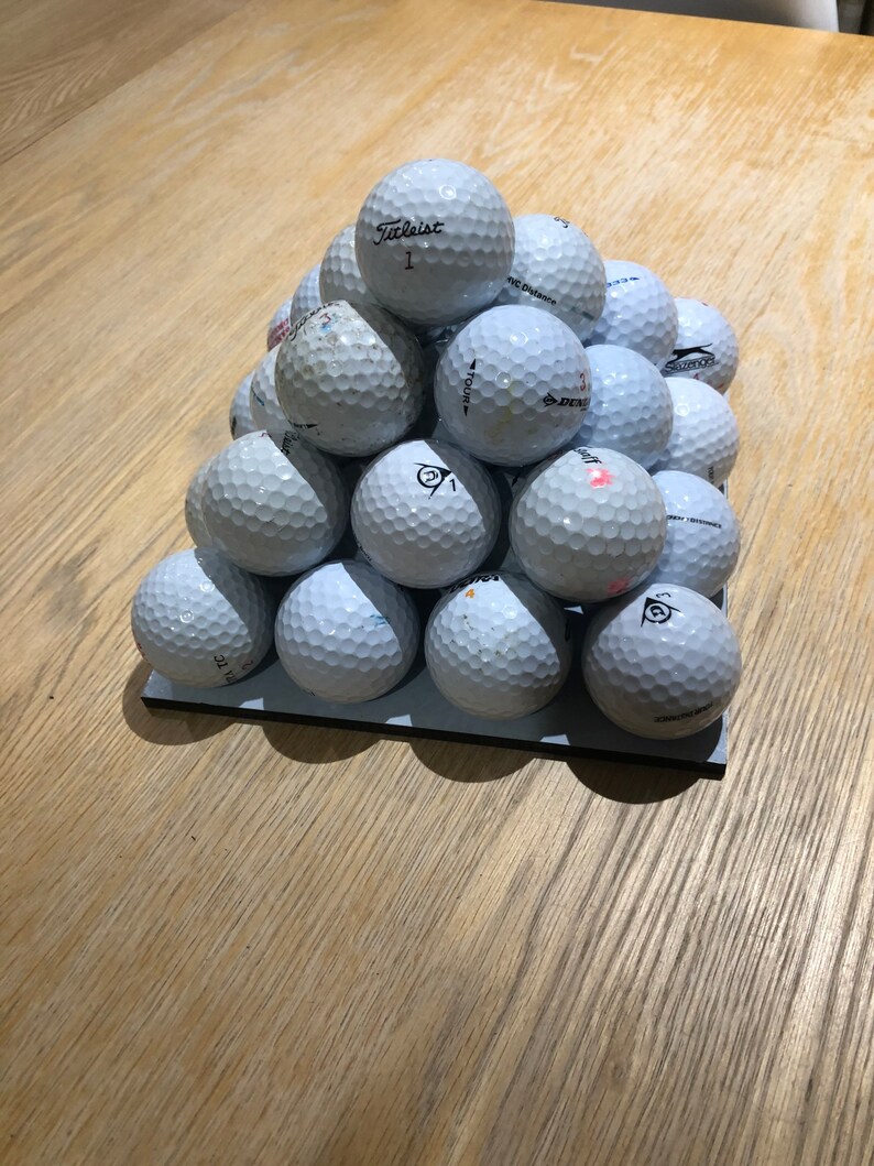 Golf Ball Pyramid 4x4 Black High Gloss Acrylic Golg Cave Driving Range