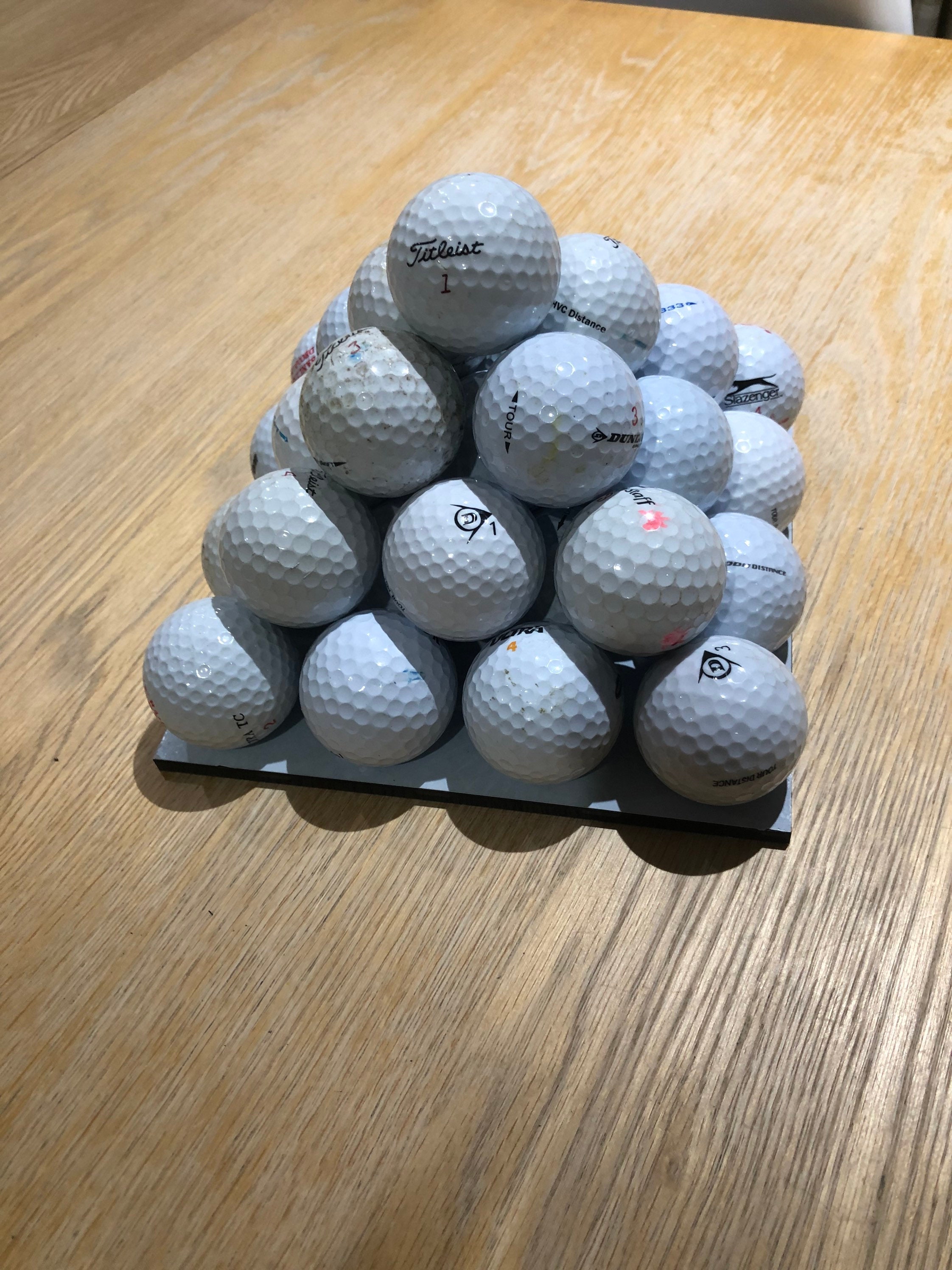 Golf Ball Pyramid 4x4 Black High Gloss Acrylic Golg Cave Driving Range