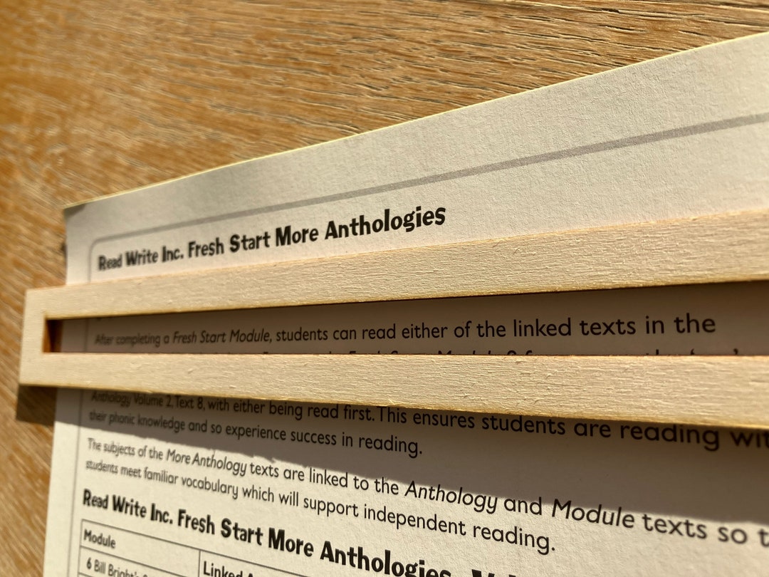 Dyslexia Reading Ruler Aid - Personalised- Laser Cut - Wood - A4 Book ...