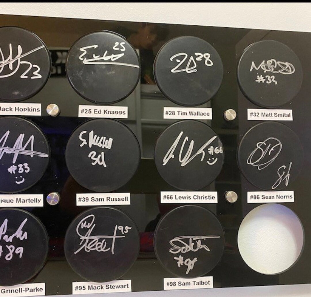 Signed Pucks Hockey Puck - Wall Mounted - Signed - Club - League - Roller Hockey ...