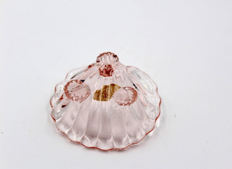 Vintage c1940s Amber 2 Each Pink Set of Eight Vintage Cambridge Glass Caprice NutSalt Dishes Green Blue Footed Shell Dishes