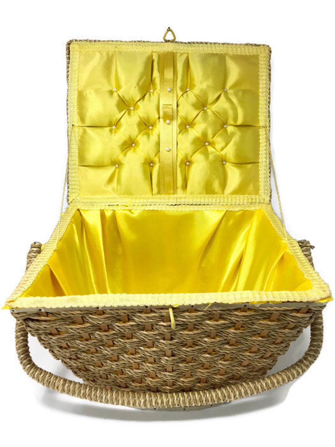 Großer Vintage Handgewebter Weiden nähen stricken basteln | Etsy