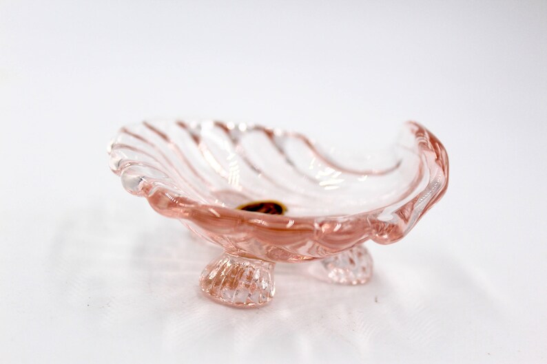 Vintage c1940s Amber 2 Each Pink Set of Eight Vintage Cambridge Glass Caprice NutSalt Dishes Green Blue Footed Shell Dishes