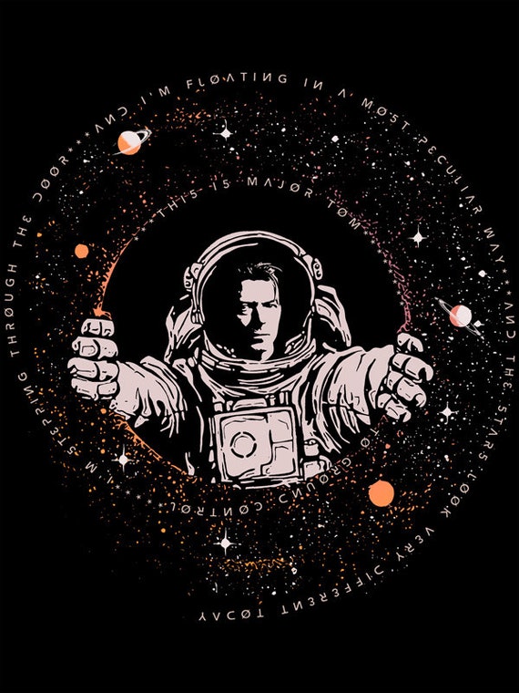 David Major Tom Unisex T-shirt. Fictional Astronaut in - Etsy