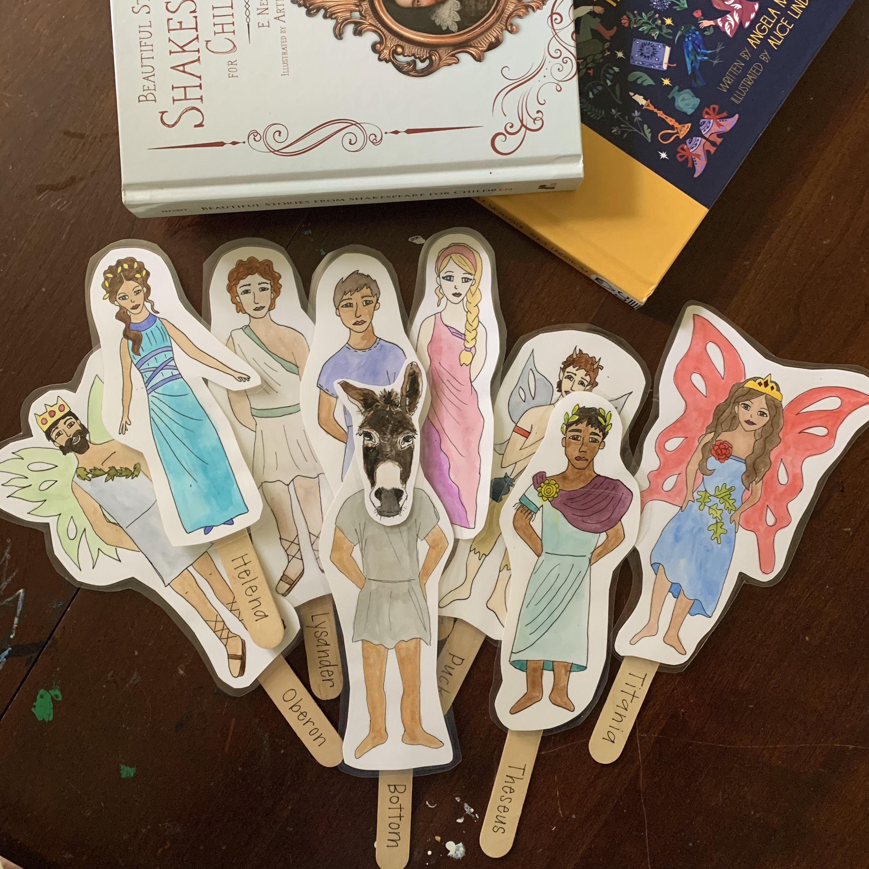 A Midsummer Nights Dream Popsicle Puppets Digital Download Etsy De