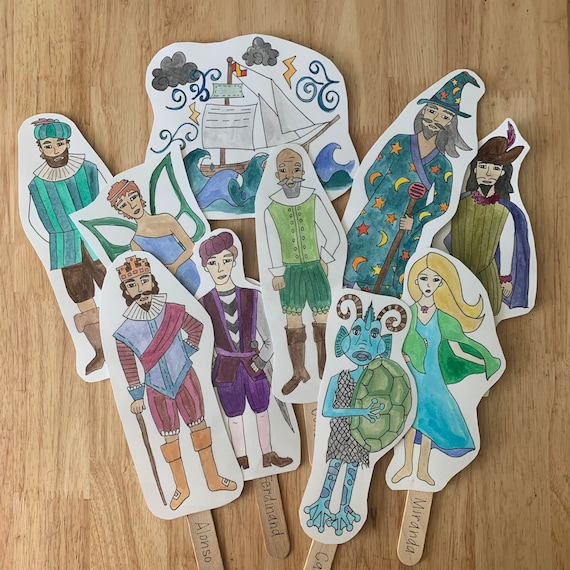 The Tempest Shakespeare Popsicle Puppets