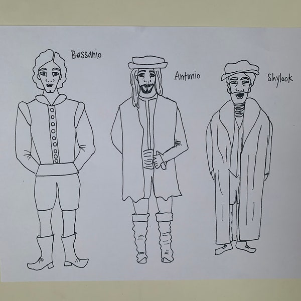 Color-Your-Own "The Merchant of Venice" Shakespeare popsicle puppets