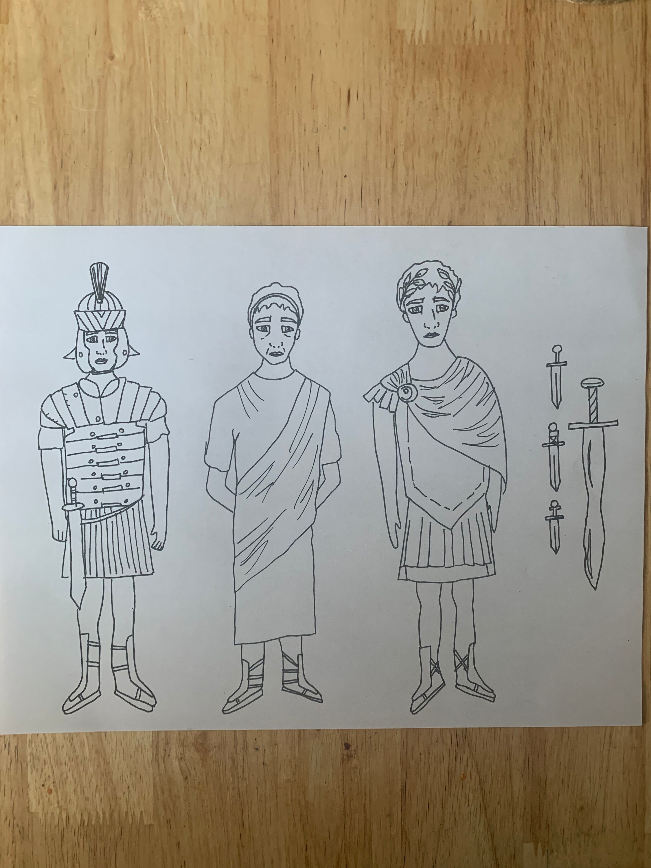 Julius CäsarPlutarch Eis am Stiel Puppenpackung zum Ausmalen - Etsy.de