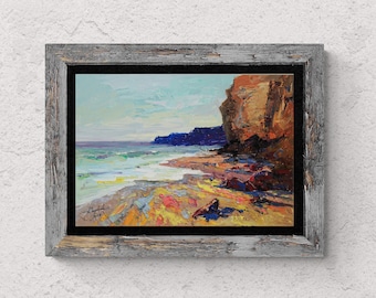 Seascape painting - Original oil painting Ocean oil painting Coastal artwork Ocean artwork California artwork Seashore Landscape painting