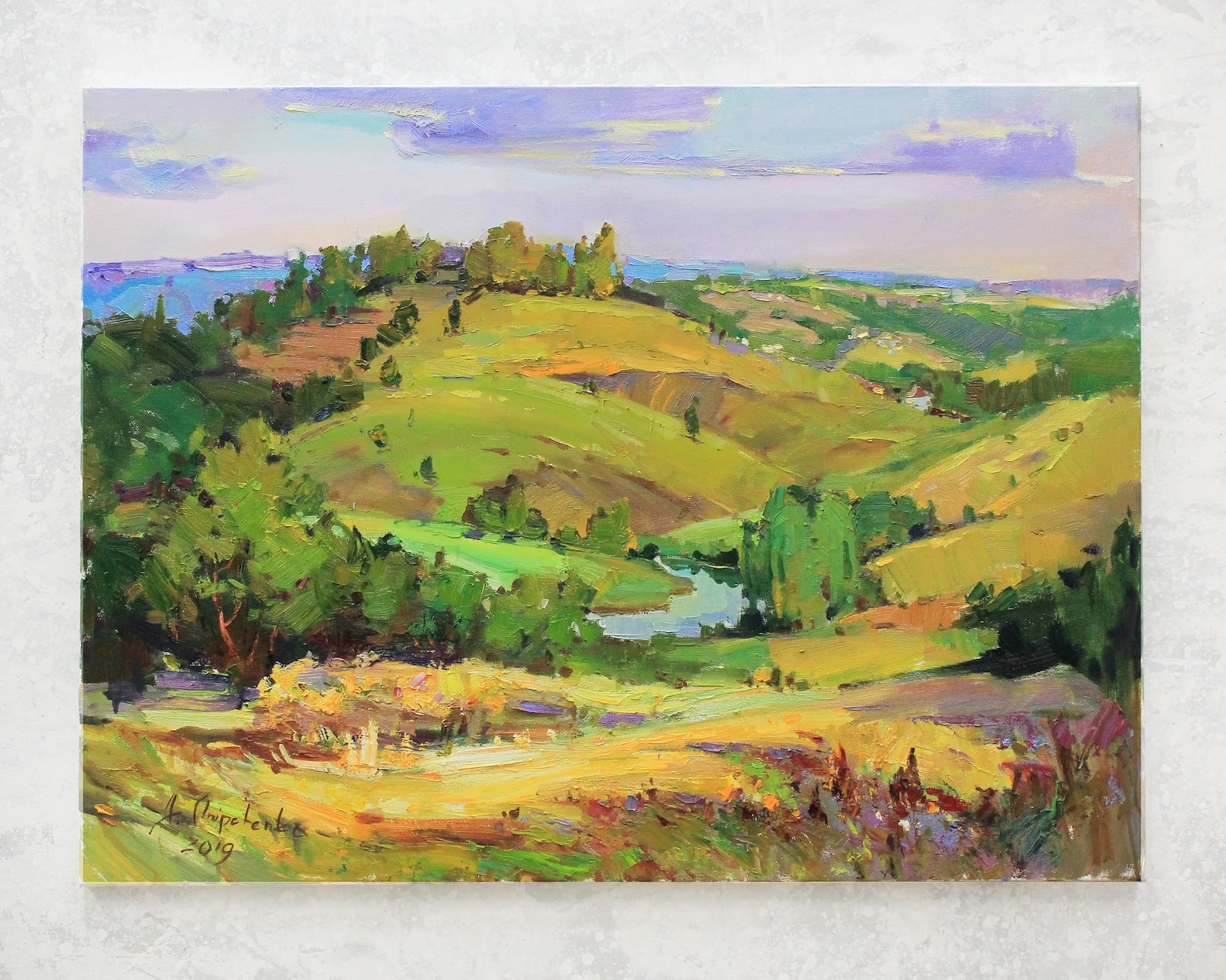 Large landscape Oil painting Panorama art Wall art landscape Etsy