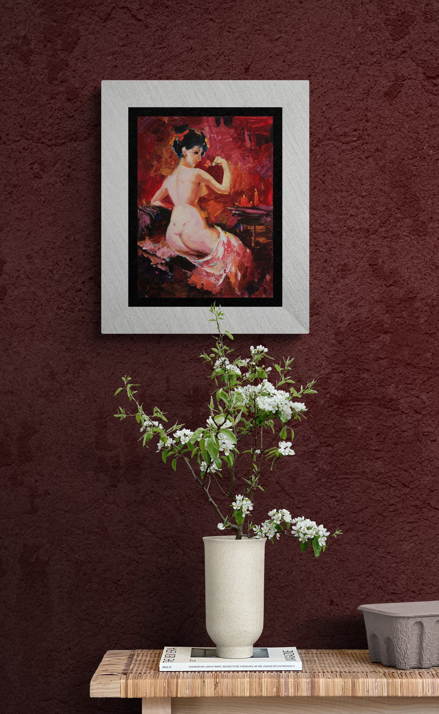 Nude Girl Painting Full Frontal Nudity Portrait Painting NUDE WOMAN 