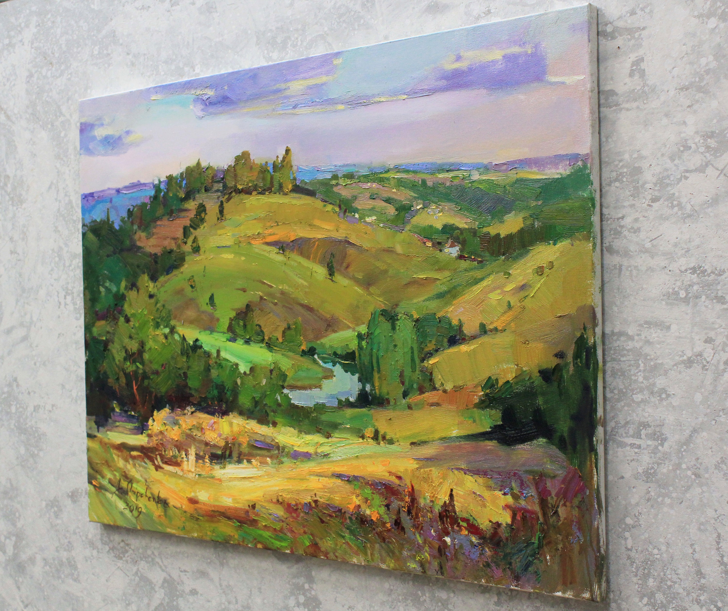 Large landscape Oil painting Panorama art Wall art landscape Etsy