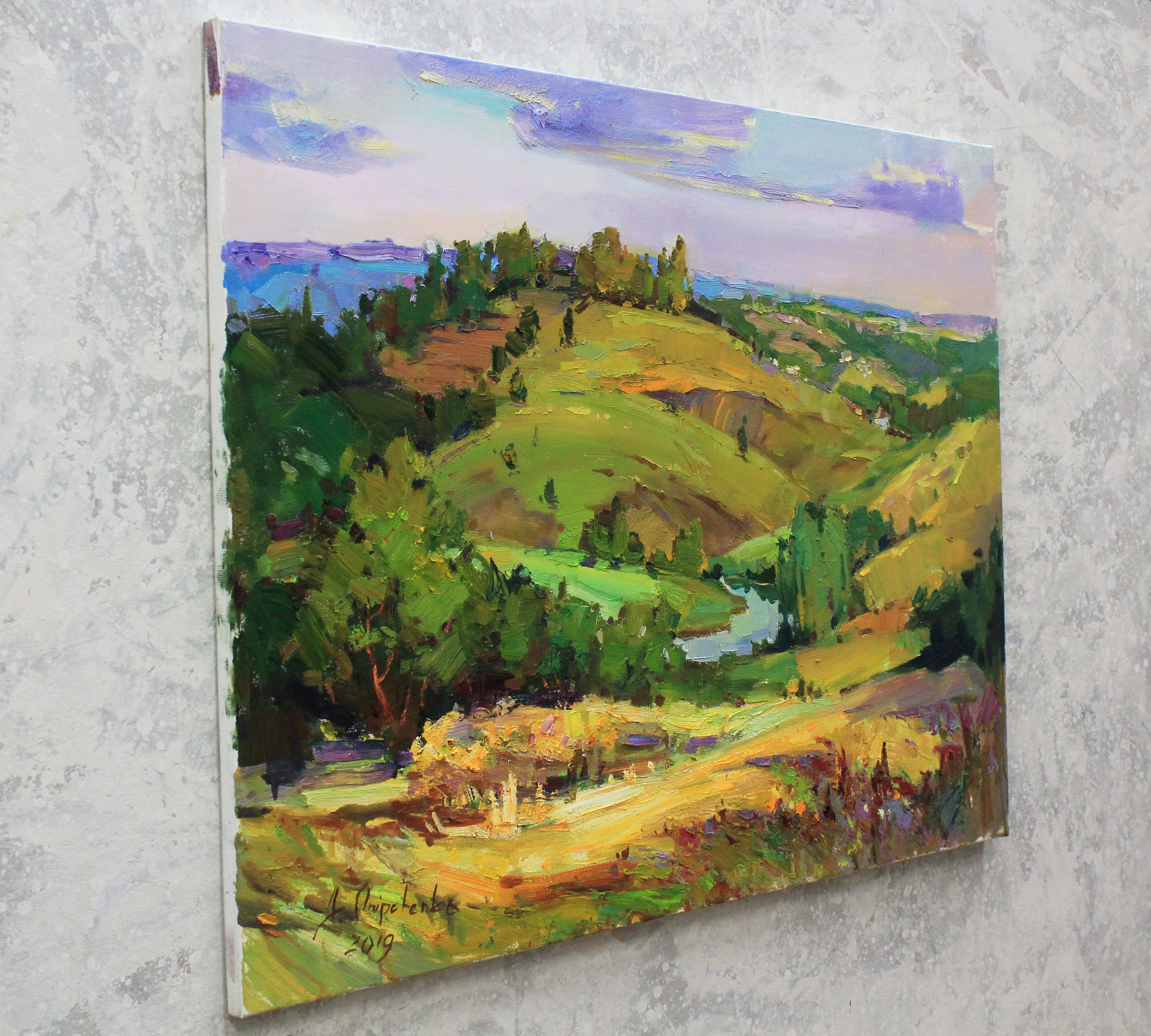 Large landscape Oil painting Panorama art Wall art landscape Etsy