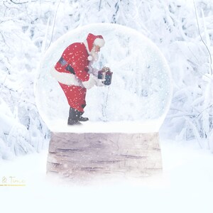 Christmas Snow Globe Digital Backdrop With Santa - Etsy UK