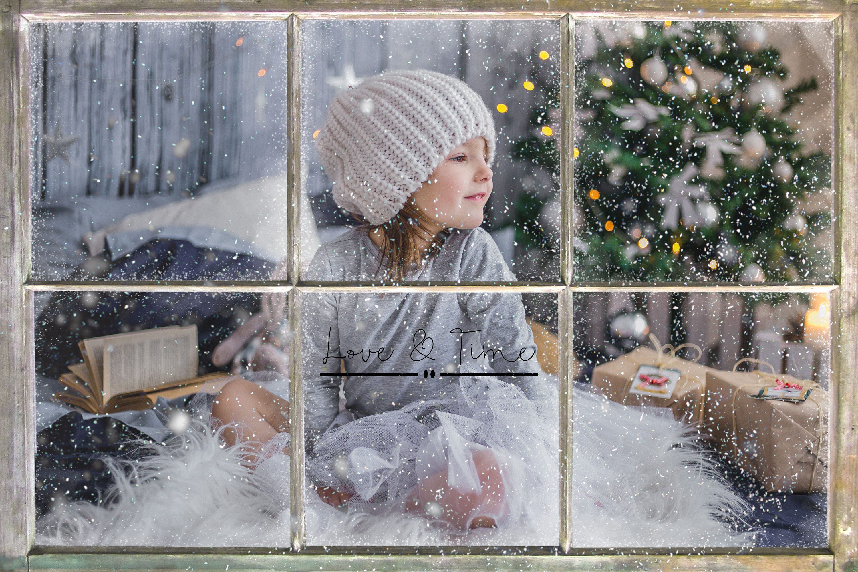 Christmas Window Frame Digital Overlay Set | Etsy Canada