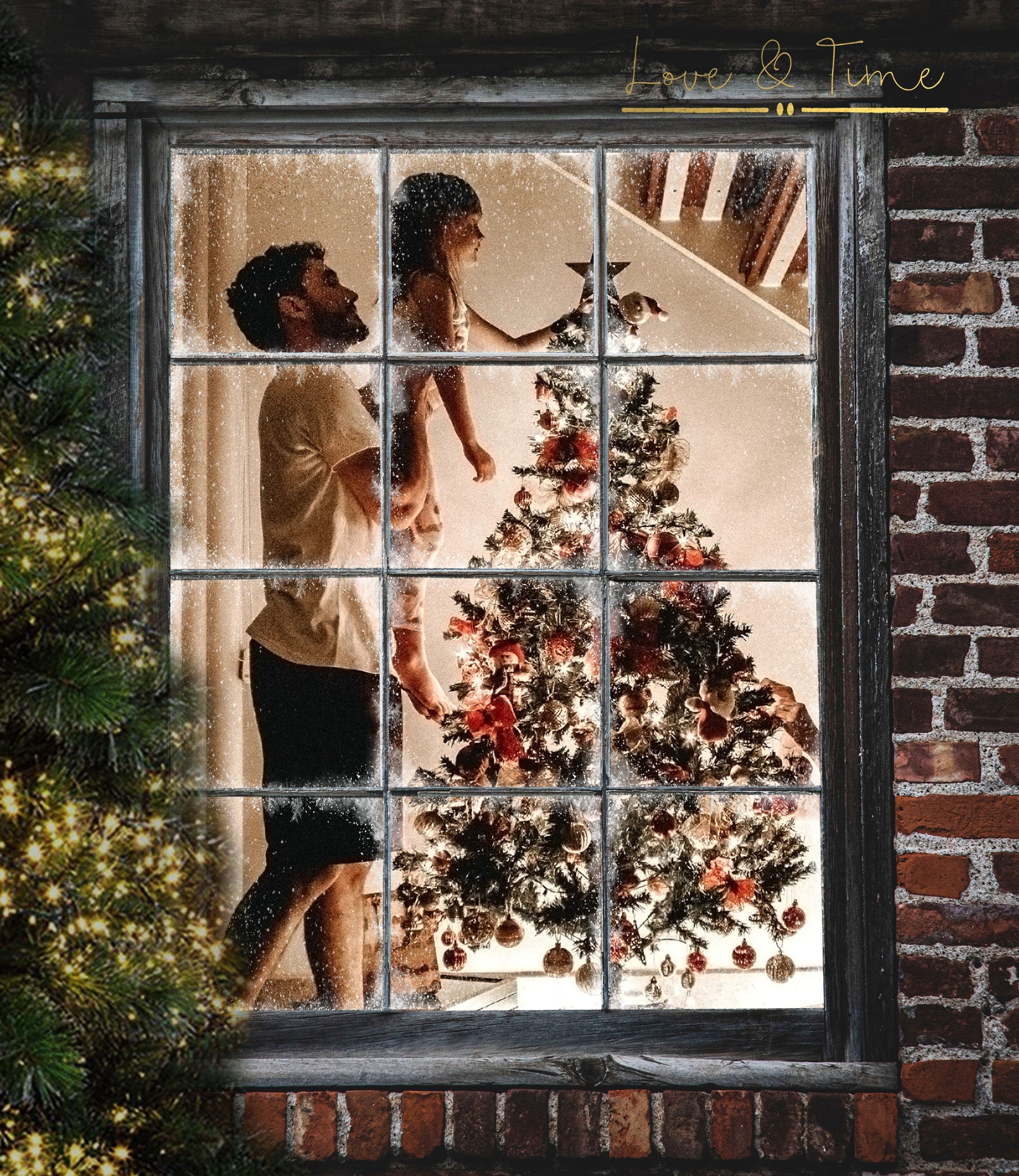 Christmas Window Frame Digital Overlay | Etsy