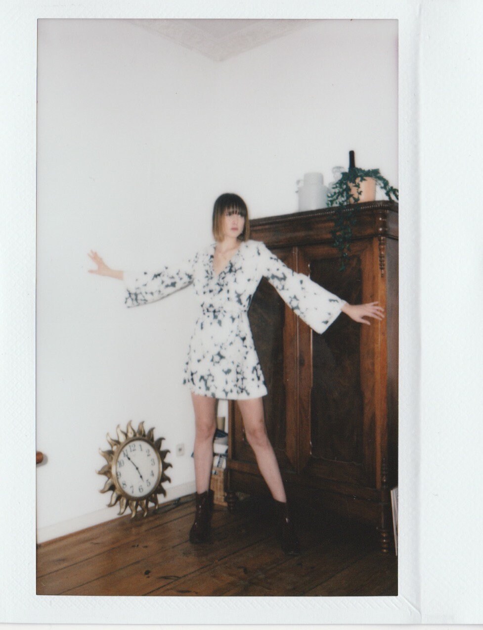 60s Young Edwardian Mini Wrap Dress 